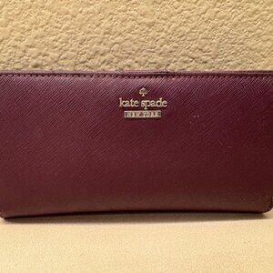 kate spade billfold wallet purple